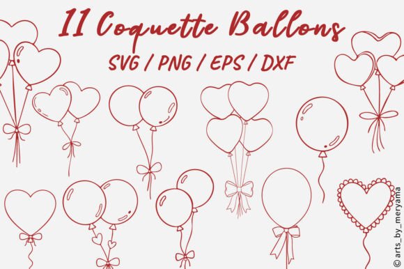 11 Coquette Bow Balloons: A Sweet SVG Bundle for Modern Design