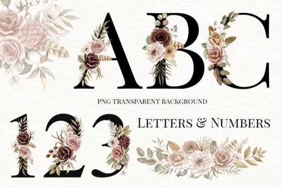 Alphabet with Watercolor Flowers: A Designer's Guide