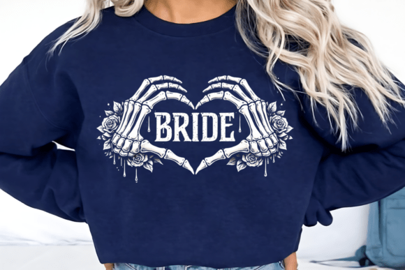 Bride Skeleton Hands Heart PNG: Gothic Romance for Designers