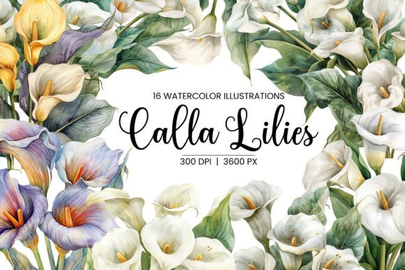 Bring Natural Elegance to Your Work with Calla Lily Watercolors