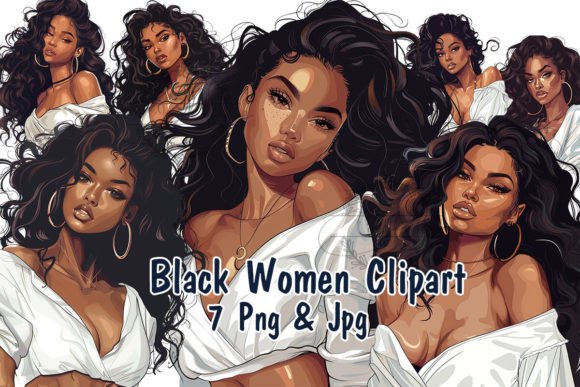 Celebrate Style: Black Girl Clipart Fashion Afro Woman