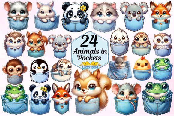 Cute Critters in Your Pocket: The Charm of Animals in Pockets Clipart