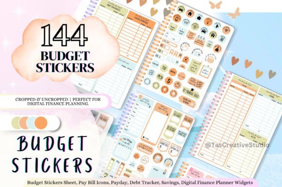 Financial Budget Digital Stickers Bundle for Better Planning