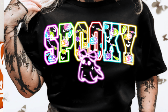 Neon Spooky Varsity Png & Neon Ghost Png: A Designer's Guide