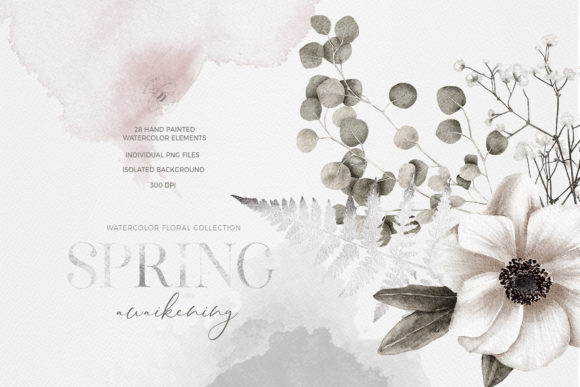 Timeless Spring Florals: Using Watercolor Leaves and Roses