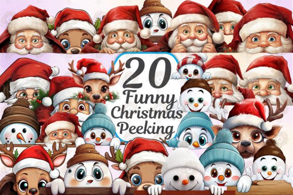 Unwrap the Fun: Mastering Funny Christmas Peeking Clipart PNG