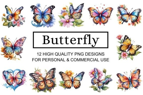 Watercolor Butterfly Clipart Collection: A Design Asset Review