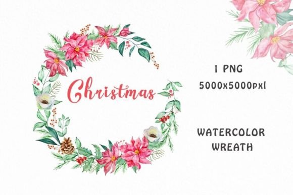 Watercolor Christmas Wreath PNG: Elevate Your Holiday Designs