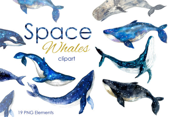 Watercolor Clipart: Watercolor Whale Art for Dreamy Projects