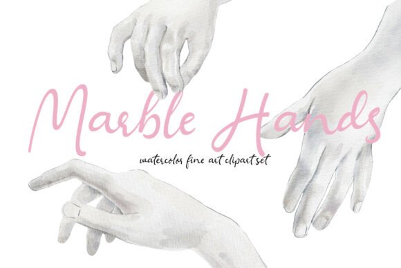 Watercolor Marble Fine Art Hands Set: A Designer's Secret Weapon