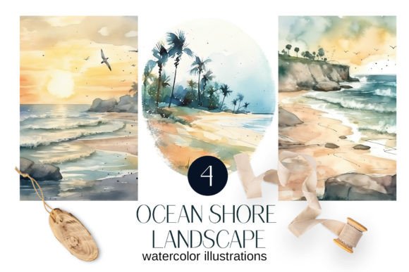 Watercolor Sea Coast: The Ultimate Clipart Collection for Dreamy Designs
