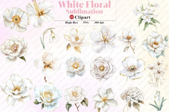 Watercolor White Floral Clipart: A Designer's Guide