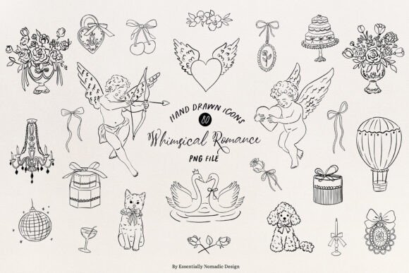 Whimsical Love: Rococo-Inspired Art Illustrations for Modern Design